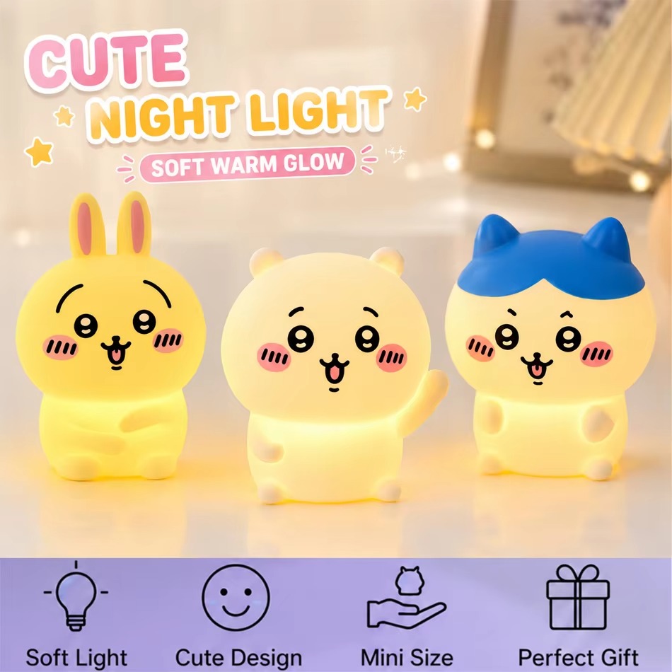 Desk Setup Lamp - 귀여운 치이카와 무드등, 깜찍한 만화 캐릭터