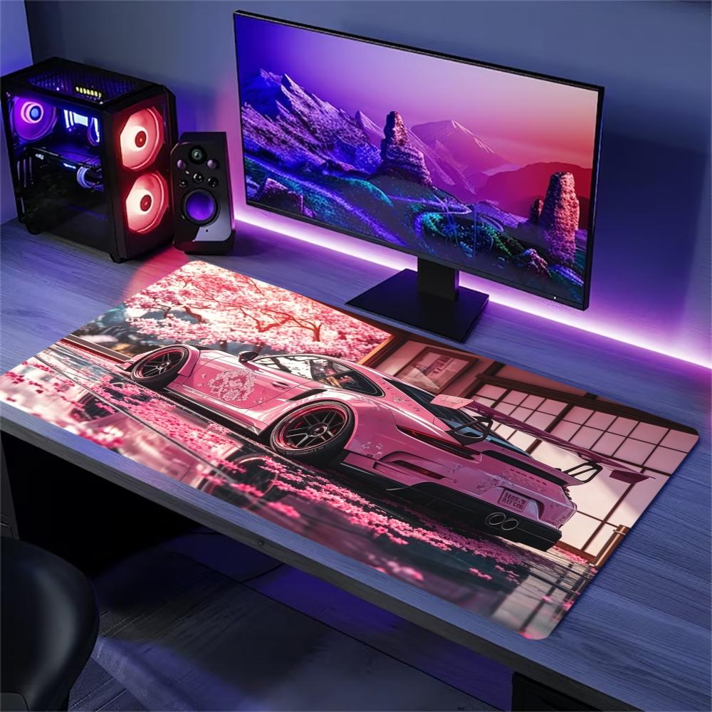 Desk Setup Pc And Laptop - 사쿠라 스포츠카 확장형 데스크 매트 논슬립