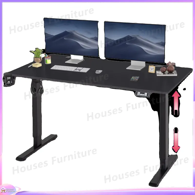 Desk Setup L Shaped - 대형 게이밍 컴퓨터 책상, RGB LED