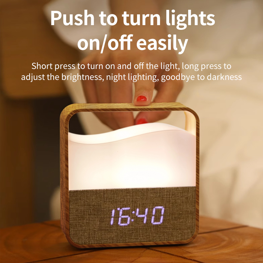 시계가 있는 LED 야간 조명 디지털 알람 시계 충전식 - Desk Setup Lamp 리뷰 및 가격