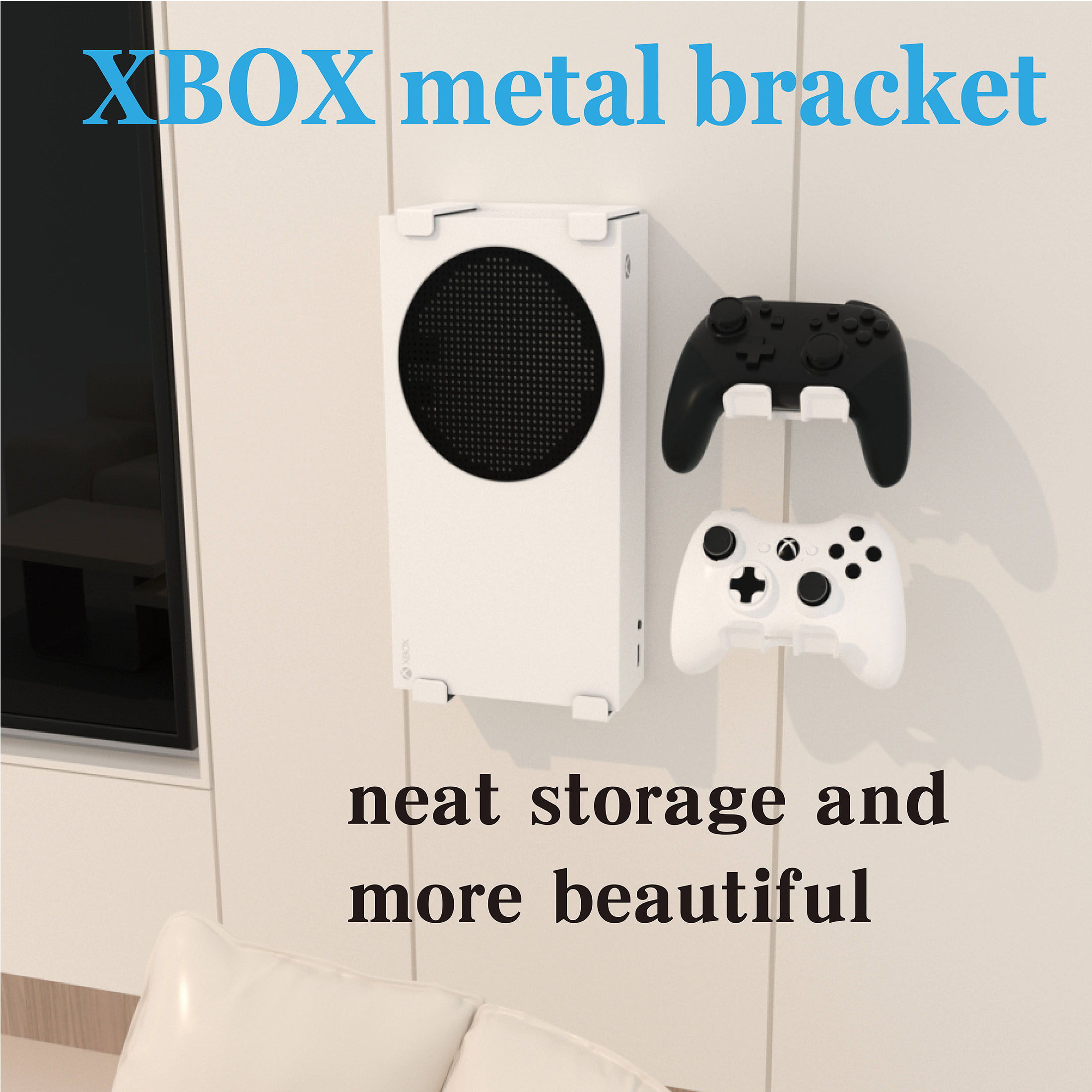 Xbox 시리즈 S용 벽걸이 홀더, 금속 재질의 수직  - Desk Setup Xbox 리뷰 및 가격