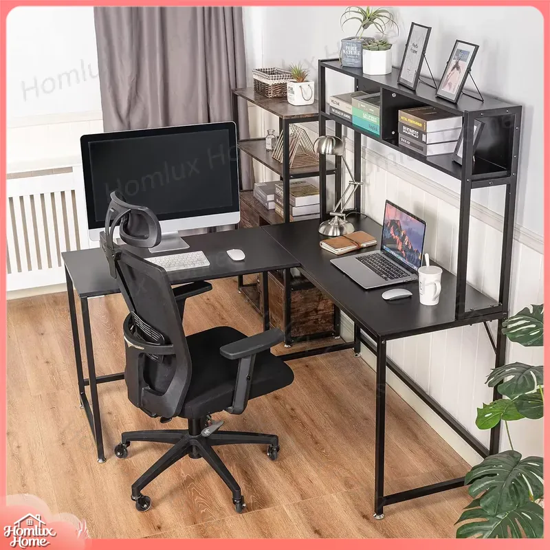 헤비 듀티 게이밍 데스크 (RGB 조명 포함) - 홈  - Desk Setup L Shaped 리뷰 및 가격