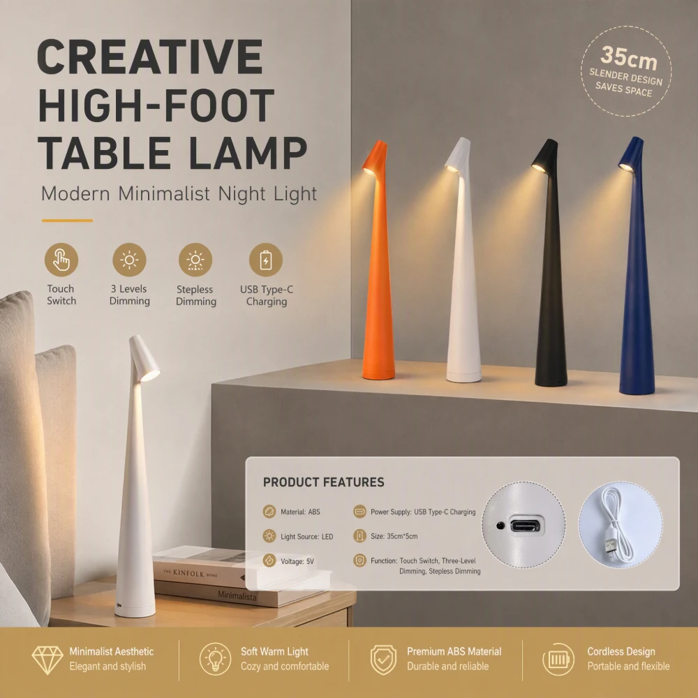 LED 탁상 램프, USB 충전식, 분위기 조명, 침실 - Desk Setup Minimalist 리뷰 및 가격