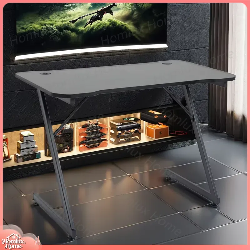 L자형 컴퓨터 책상, 나무와 금속 소재의 LED 조명이 - Desk Setup L Shaped 리뷰 및 가격