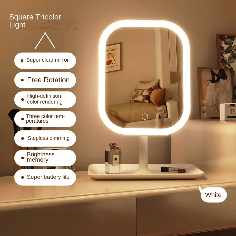 새로운 LED 모던 데스크탑 화장대 거울, 휴대용 3색 - Desk Setup Lamp 리뷰 및 가격