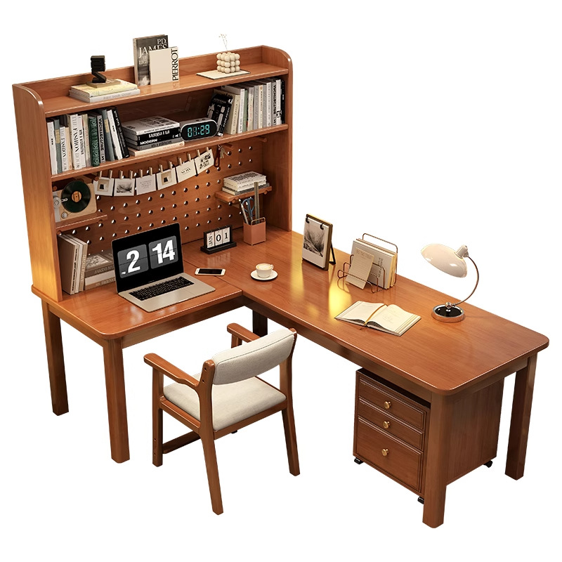 현대적인 7자형 L자형 원목 코너 책상, 통합형 책꽂이 - Desk Setup L Shaped 리뷰 및 가격